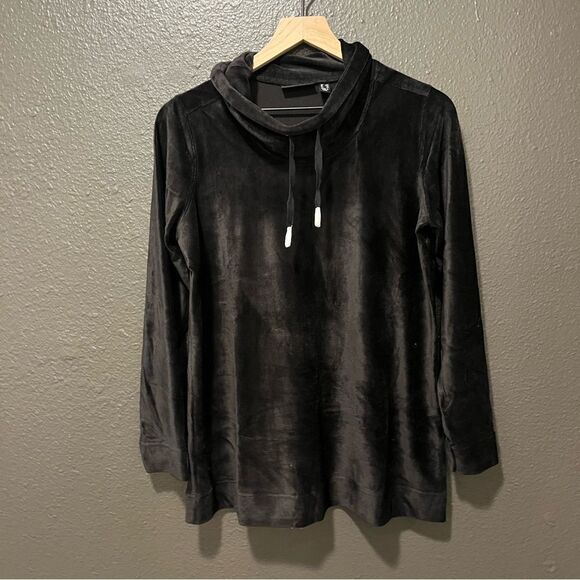 NWOT Susan Graver Weekend Petite PLUSHKNIT Funnel- Neck Tunic - Picture 1 of 10